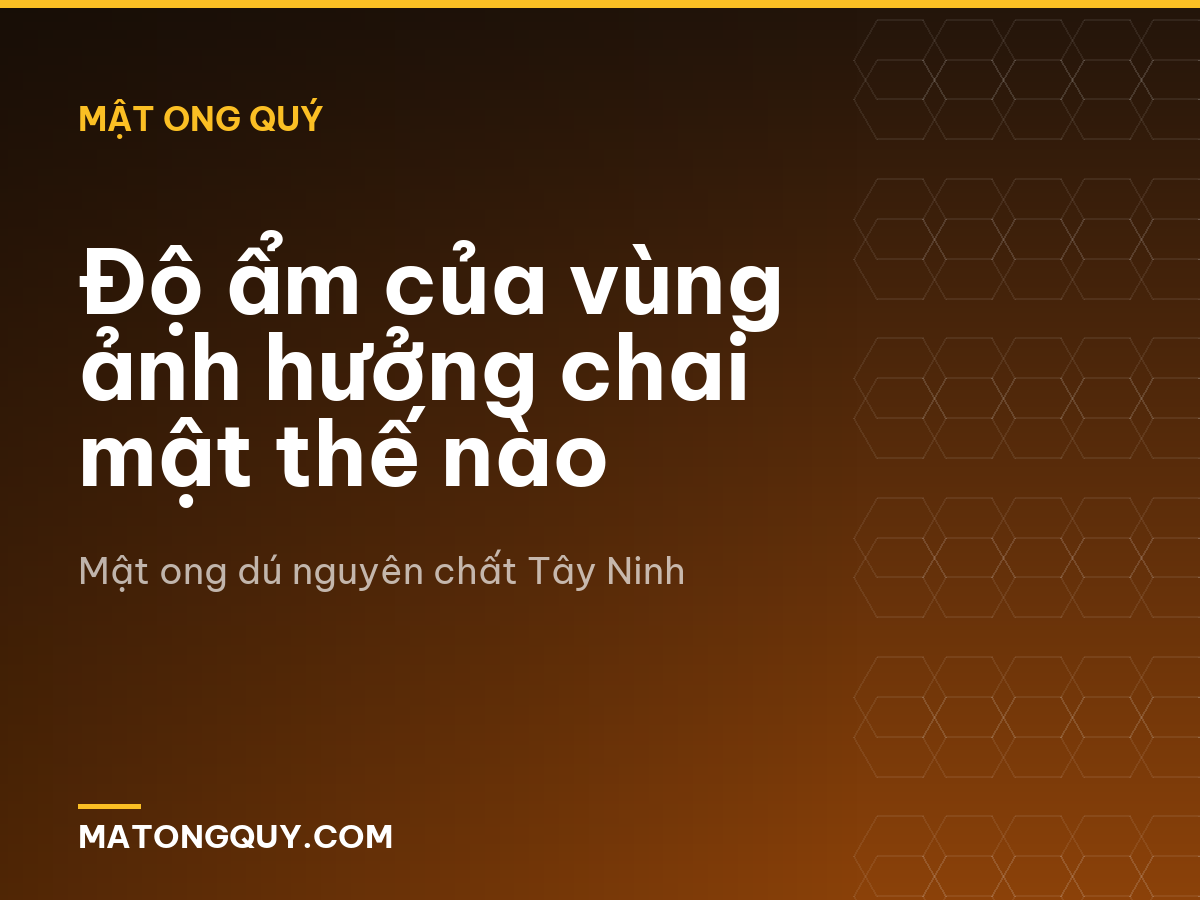 Độ ẩm của vùng ảnh hưởng chai mật thế nào